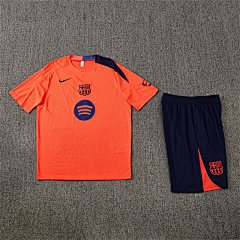 2025-26 Barcelona Orange T90 Short Sleeve Training Jersey