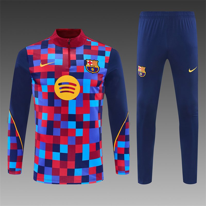2026-27 Barcelona Red &amp; Blue Half-Zip Training Jersey