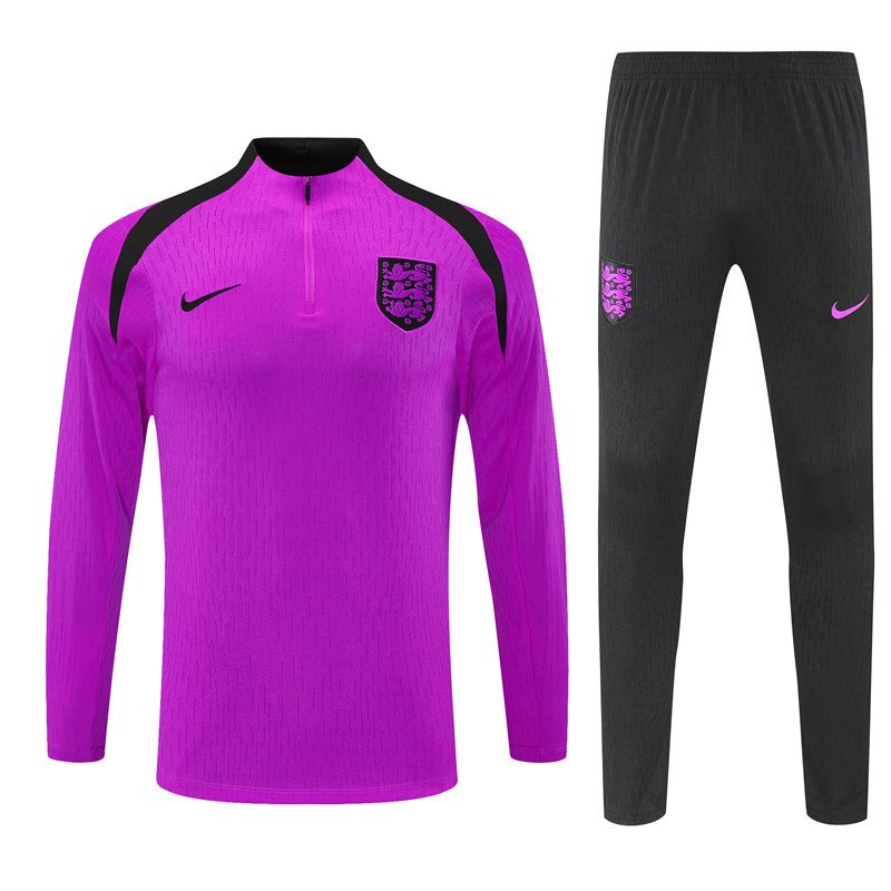 2025-26 England Purple Half-Zip Training Jersey