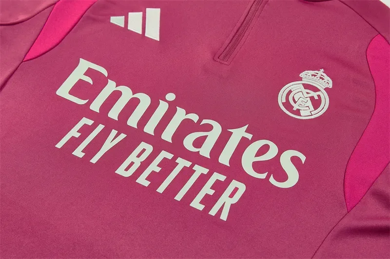 2026-27 Real Madrid Rose-Colored Half-Zip Training Jersey