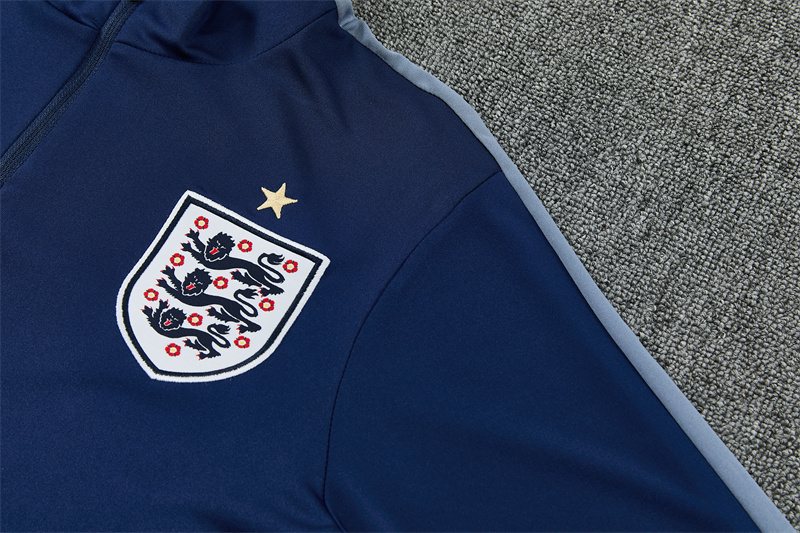 2026-27 England Royal Blue Half-Zip Training Jersey