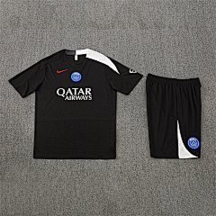 2025-26 Paris Saint-Germain Black T90 Short Sleeve Training Jersey