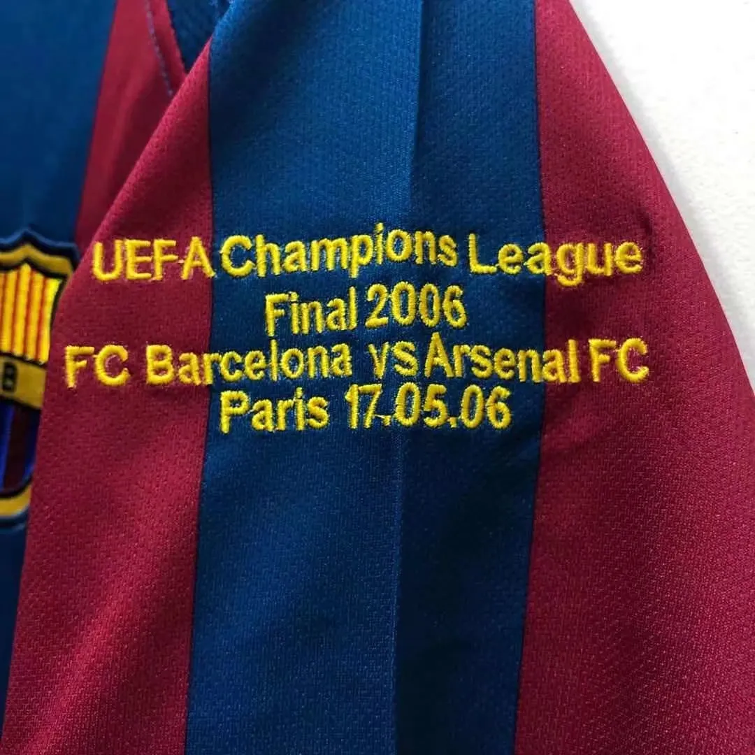 2005-06 Barcelona Home Retro Jersey - Champions League Edition