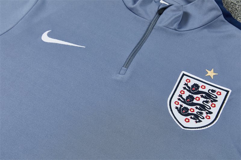 2026-27 England Grey Half-Zip Training Jersey