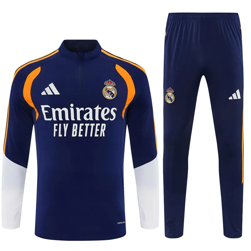 2026-27 Real Madrid Royal Blue Half-Zip Training Jersey