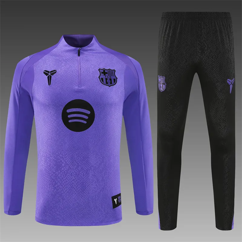 2025-26 Barcelona Purple Half-Zip Training Jersey