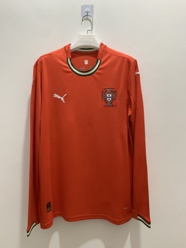 2025-26 Portugal Home Long Sleeve Jersey - Fan Edition
