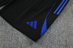 2025-26 Real Madrid Black Blue Short Sleeve Training Jersey