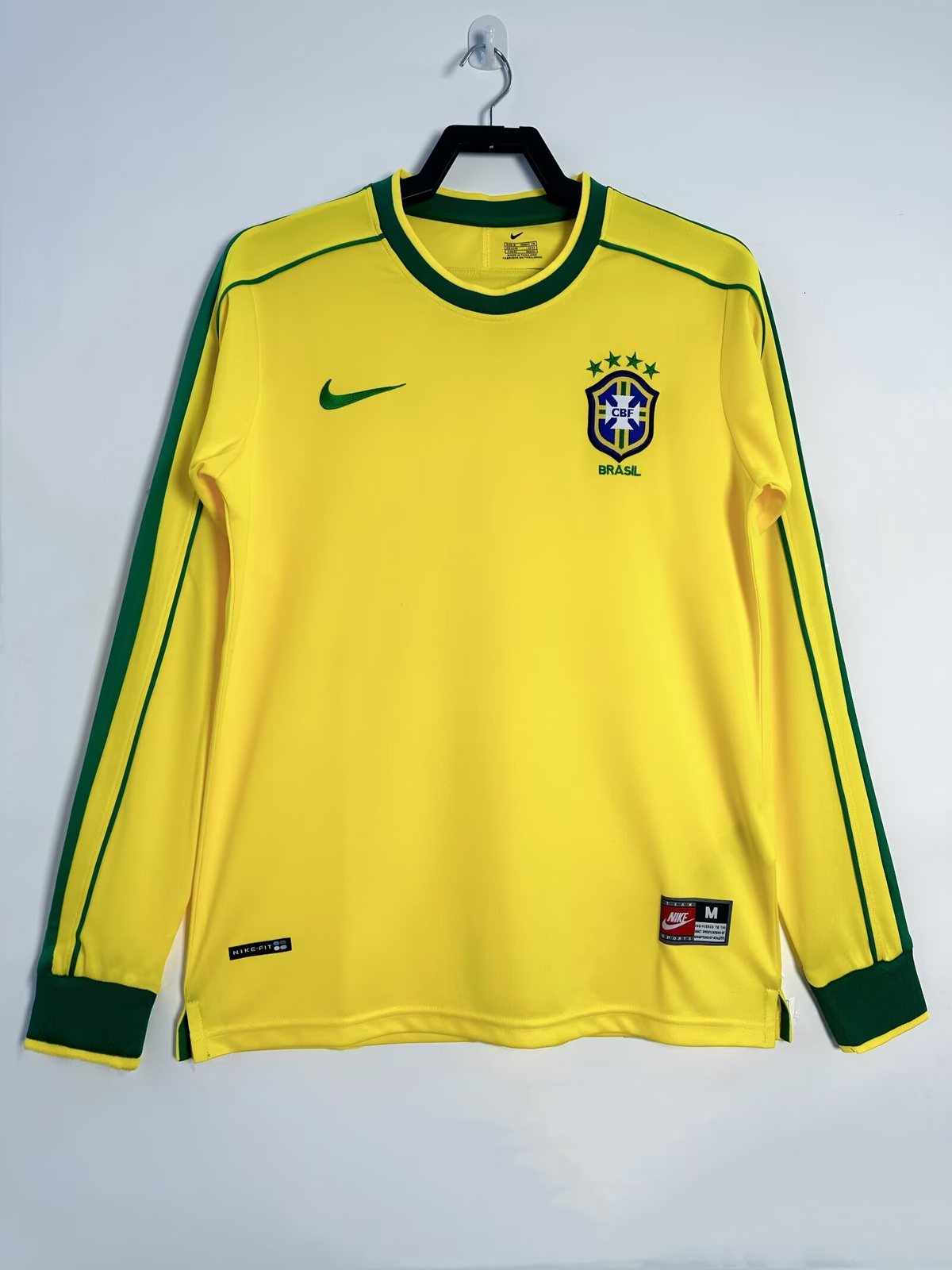 1998 Brazil Home Long Sleeve Retro Jersey