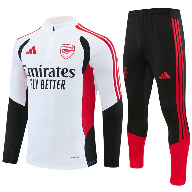 2026-27 Arsenal white half-zip training kit