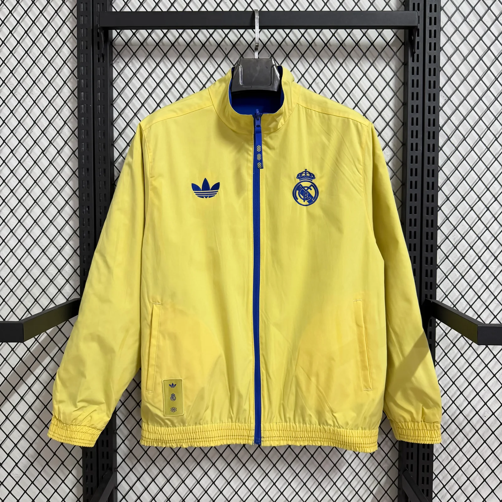 2025-26 Real Madrid Blue and Yellow Reversible Windbreaker Jacket