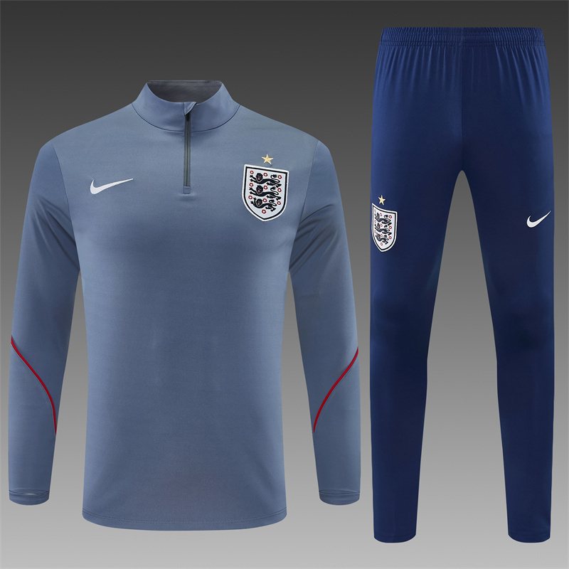 2026-27 England Grey Half-Zip Training Jersey