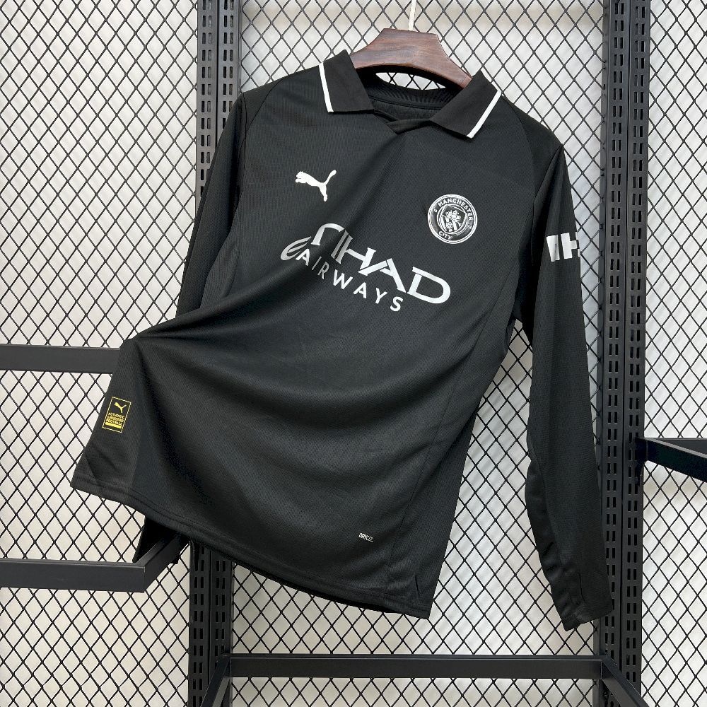 2025-26 Manchester City Away Long-Sleeve Kit – Fan Edition