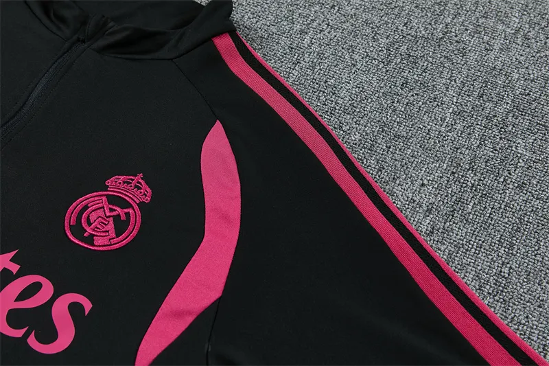 2026-27 Real Madrid Black Half-Zip Training Jersey