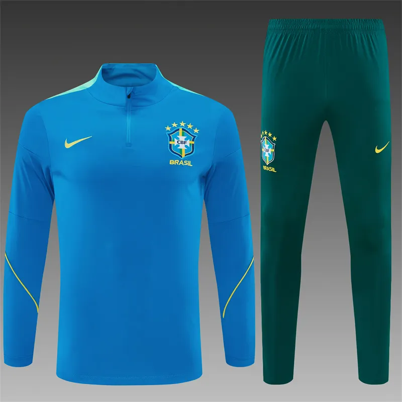 2026-27 Brazil Lake Blue Half-Zip Training Jersey