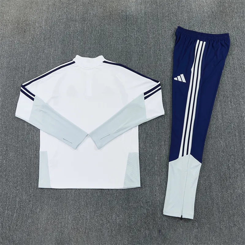 2026-27 Real Madrid White Half-Zip Training Jersey
