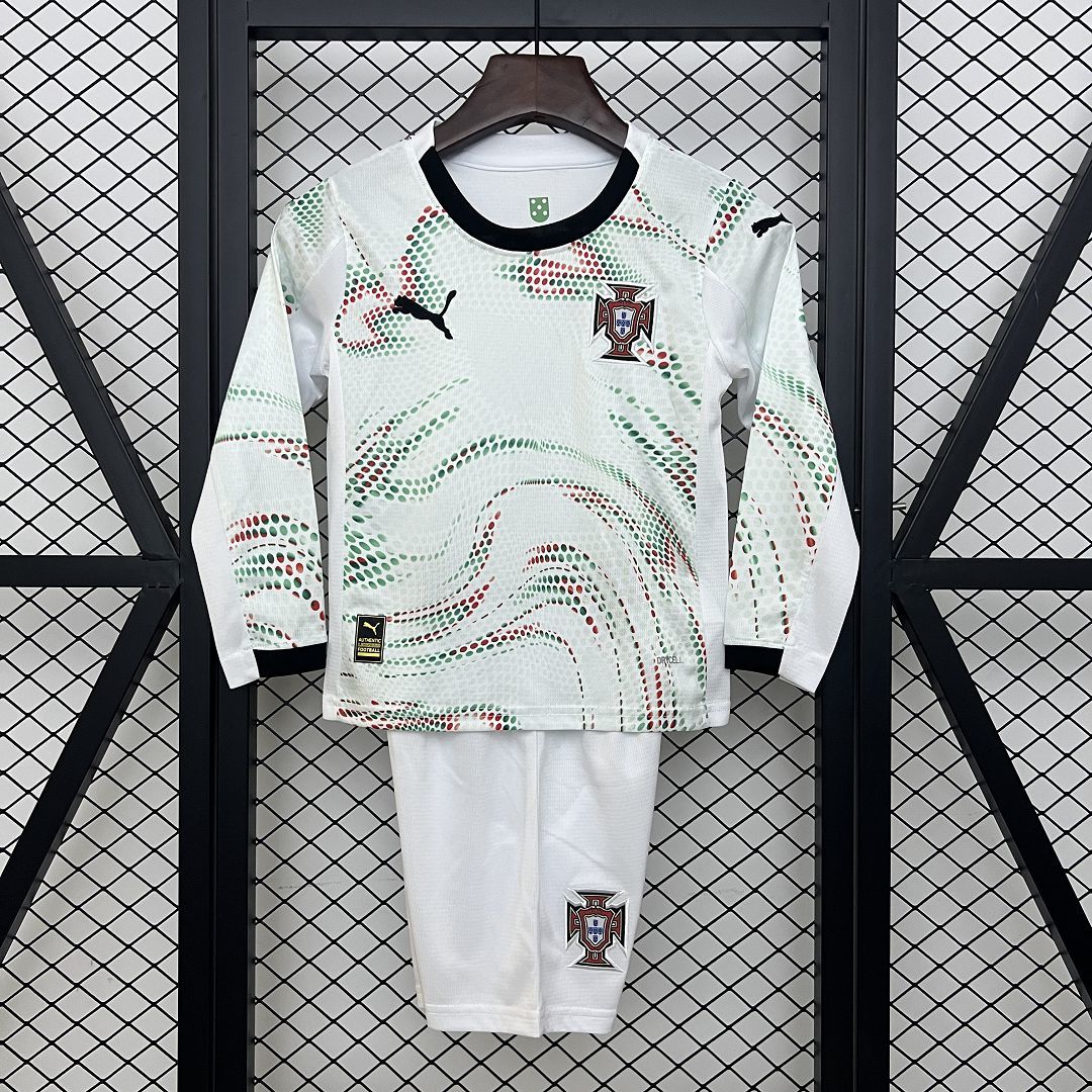 2025-26 Portugal Away Long Sleeve Shirt - Kids