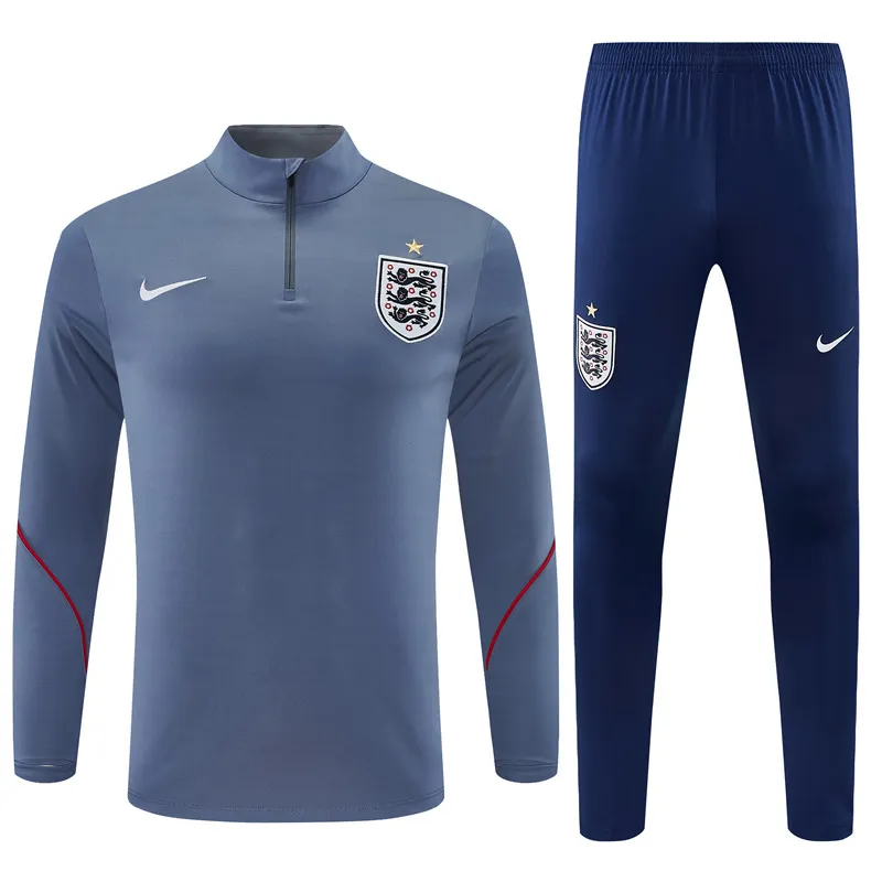2026-27 England Grey Half-Zip Training Jersey