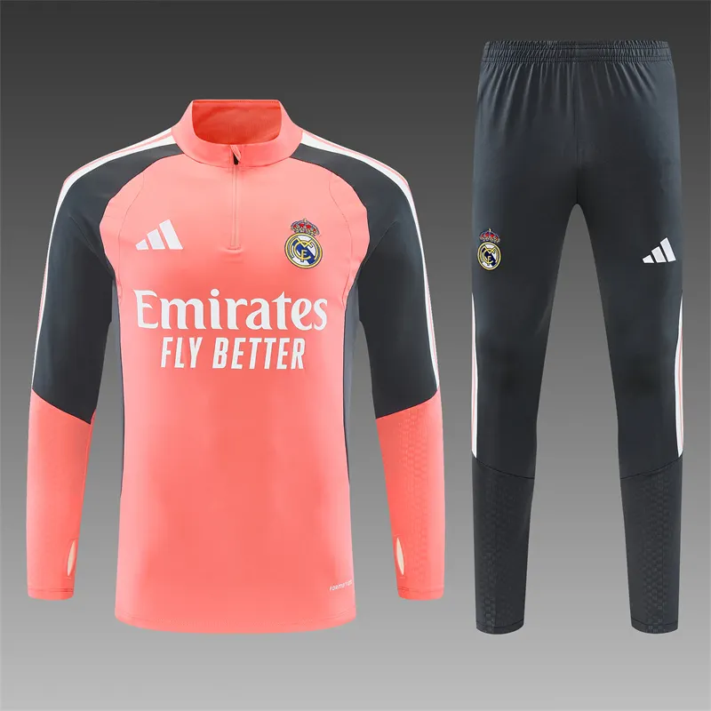 2026-27 Real Madrid Pink Half-Zip Training Jersey