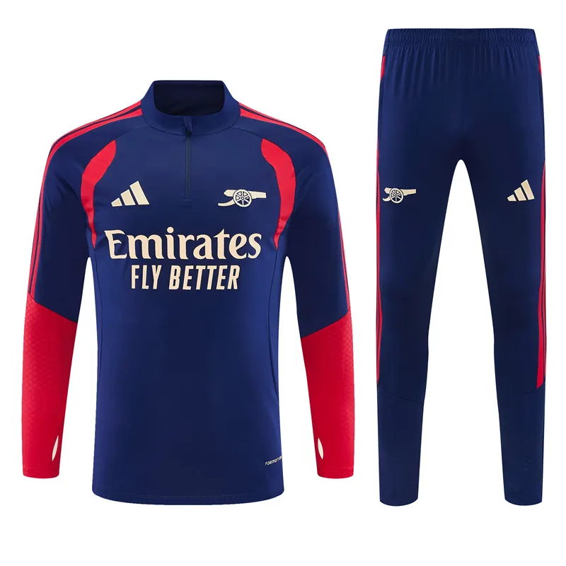 2026-27 Arsenal royal blue half-zip training kit