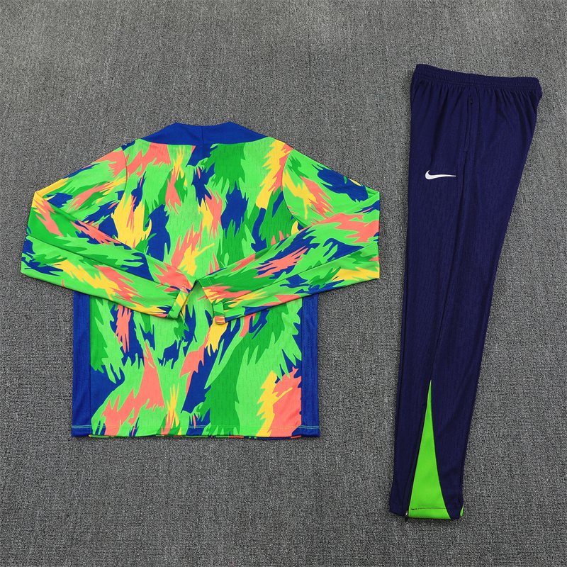 2025-26 Brazil Teal Half-Zip Training Jersey