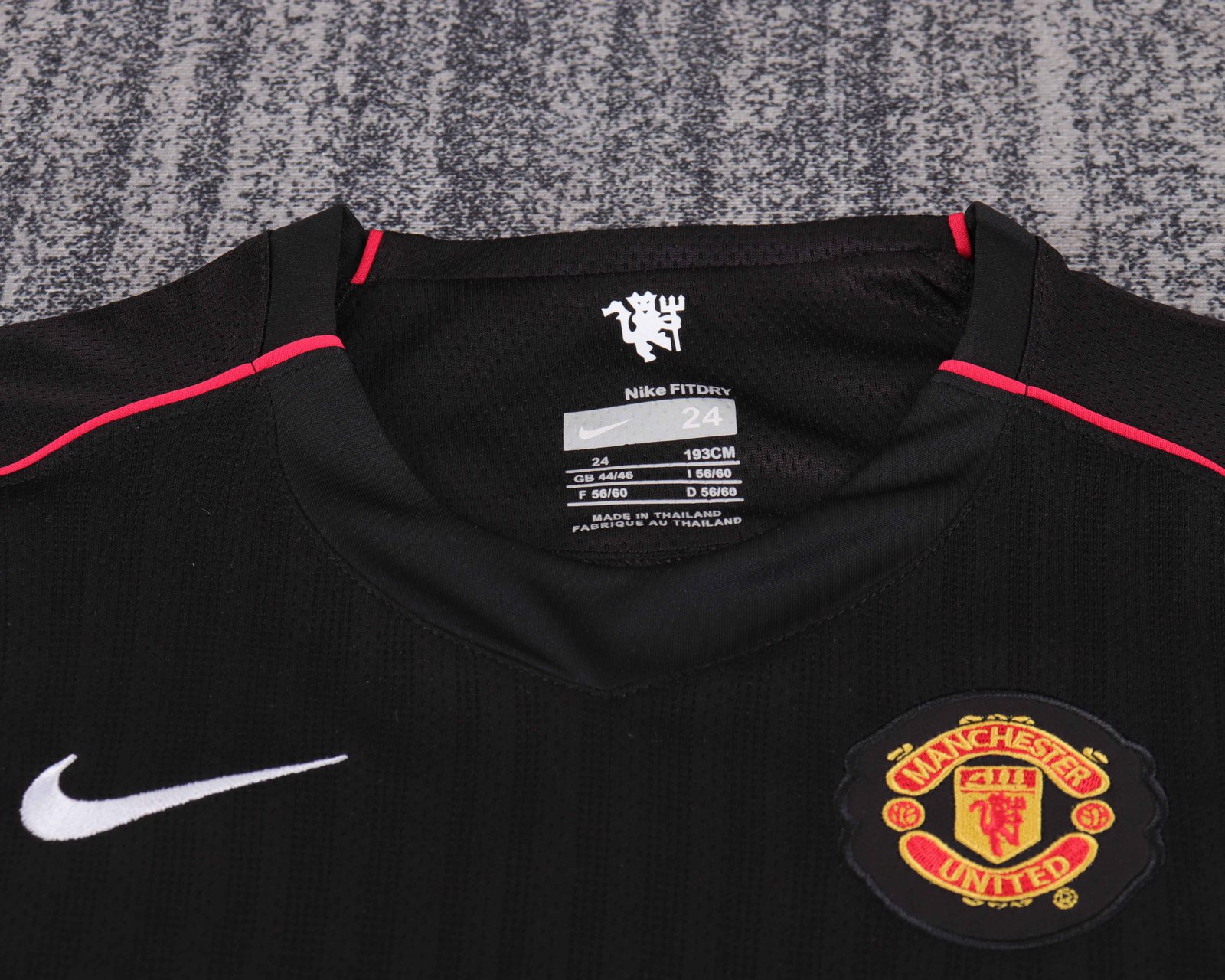 2007-08 Manchester United Away Retro Shirt Black - Kids Sizes