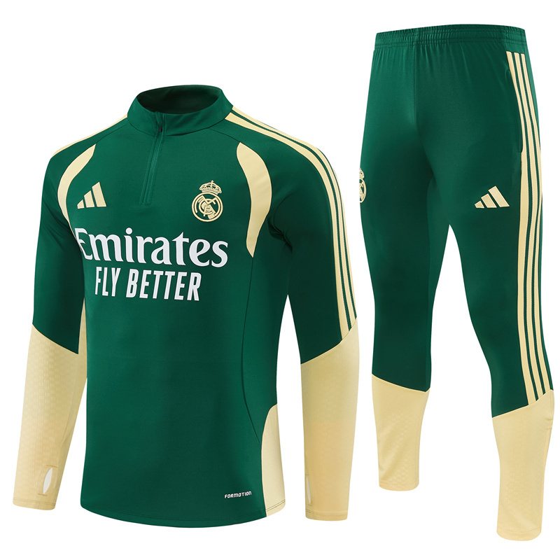 2026-27 Real Madrid Green Half-Zip Training Jersey