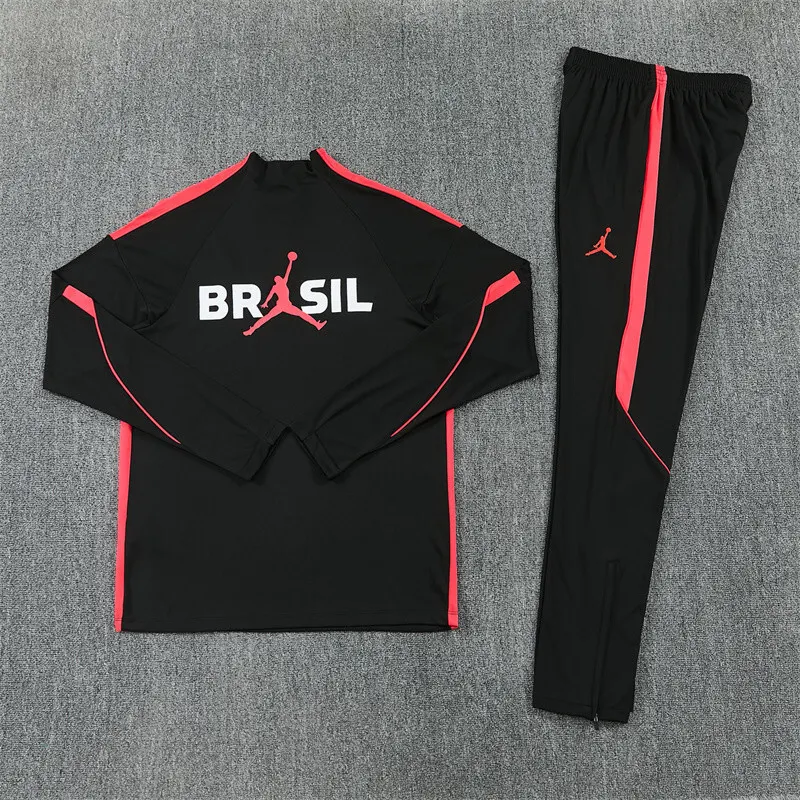2026-27 Brazil Black Half-Zip Training Jersey