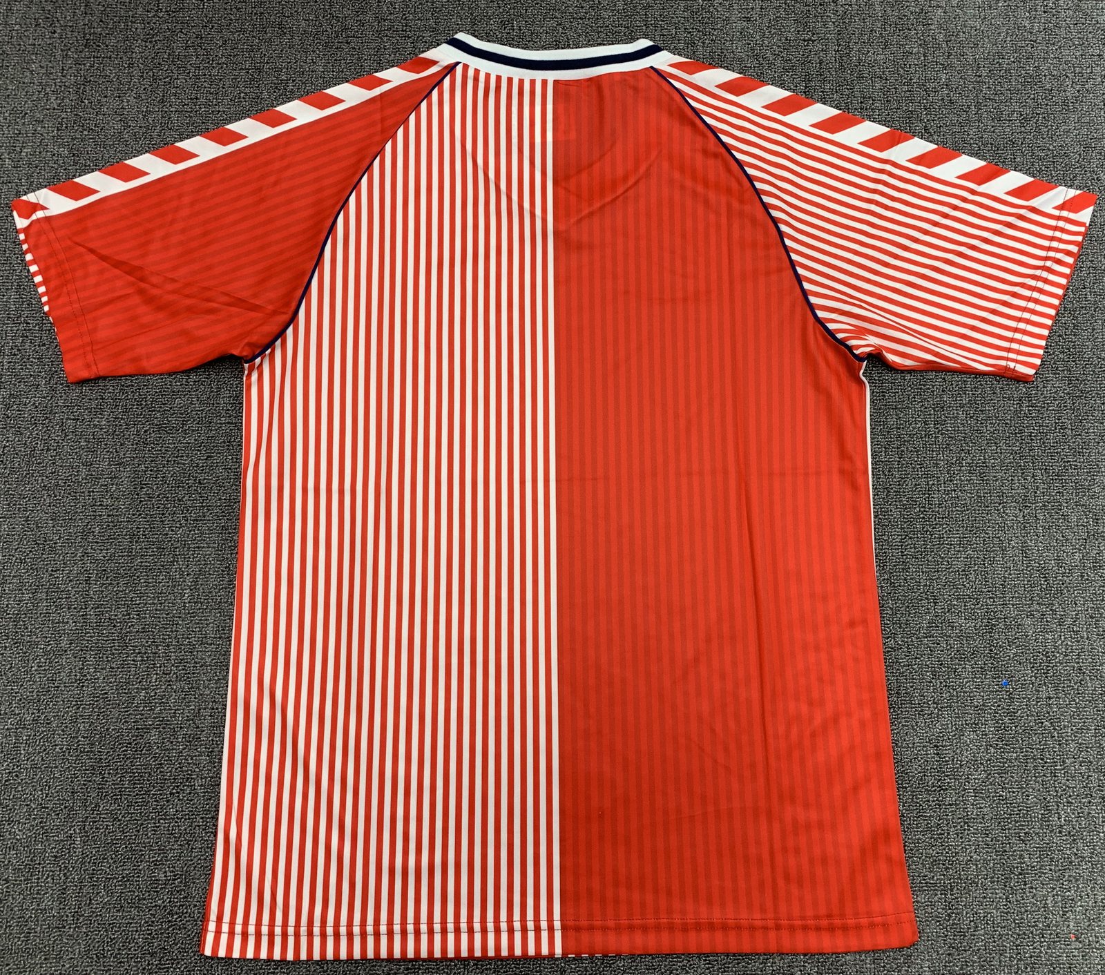 1986 Denmark home red and white retro jersey
