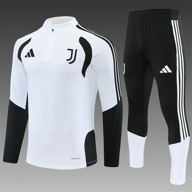 2026-27 Juventus White Half-Zip Long-Sleeve Training Kit