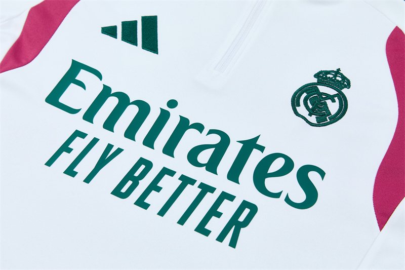 2026-27 Real Madrid White Half-Zip Training Jersey