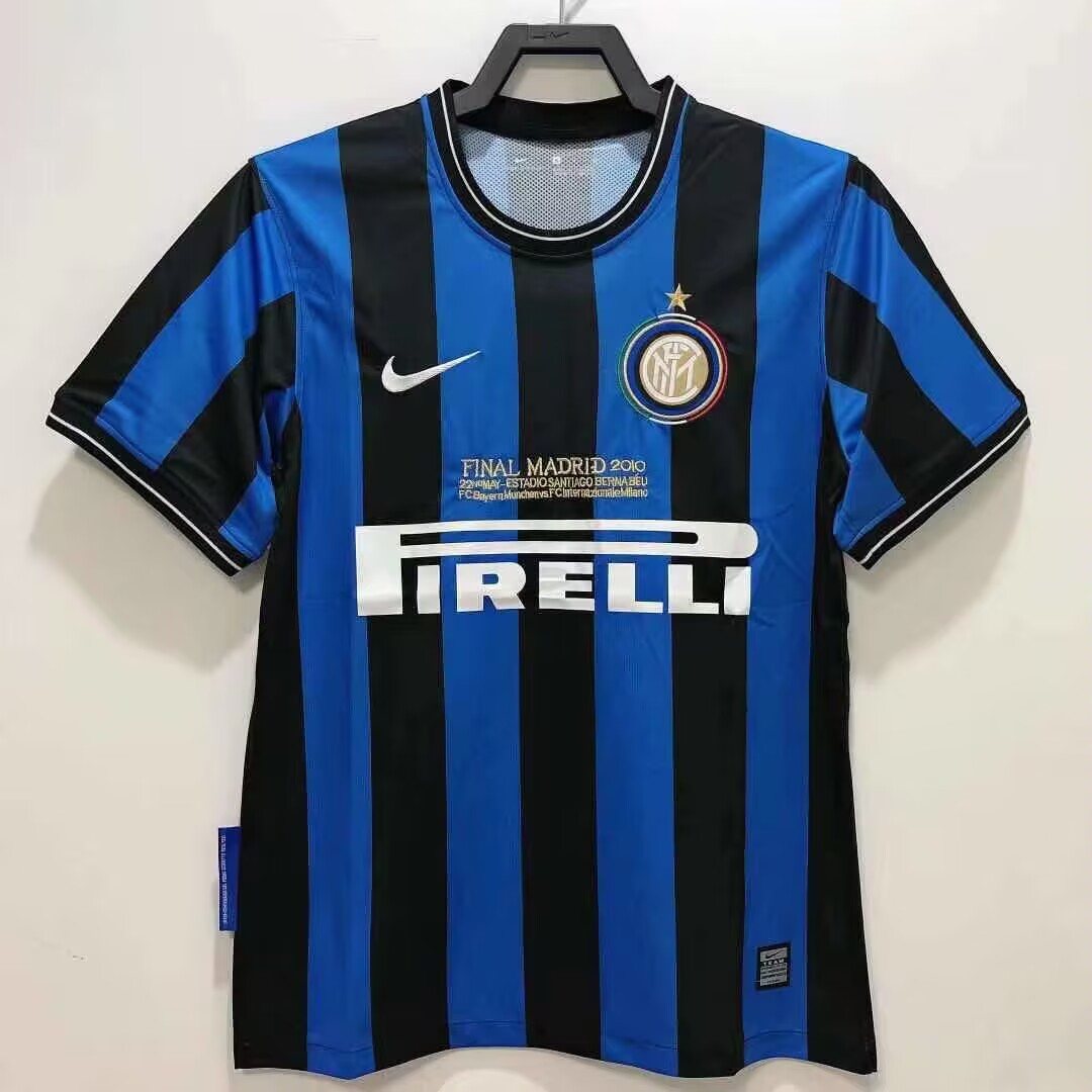 2010 Inter Milan home blue and black retro jersey