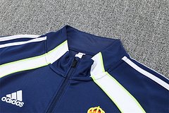 2025-26 Real Madrid Royal Blue Retro Half-Draw Training Jersey