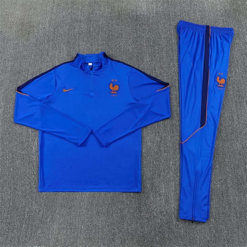 2026-27 France Blue Half-Zip Training Jersey