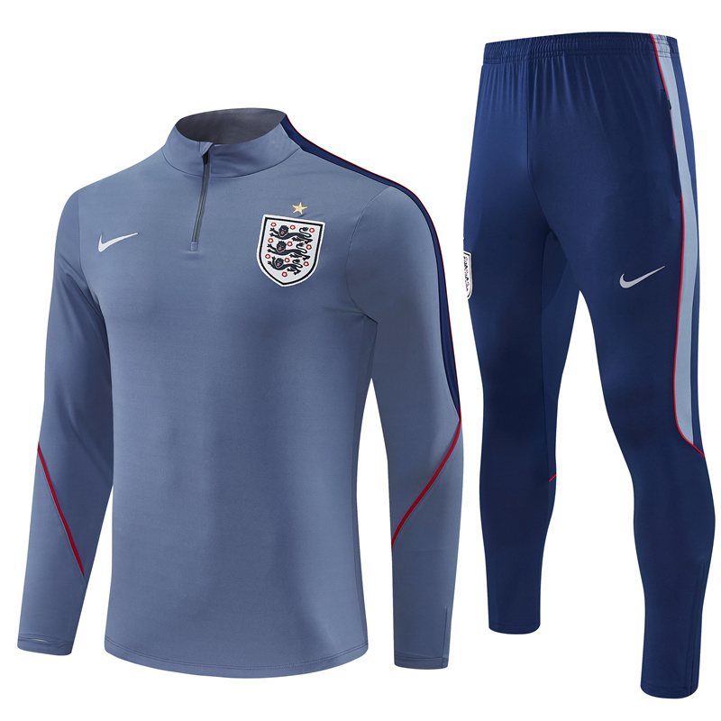 2026-27 England Grey Half-Zip Training Jersey