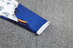 2025-26 Real Madrid yellow and blue camouflage half-pull training uniform jersey