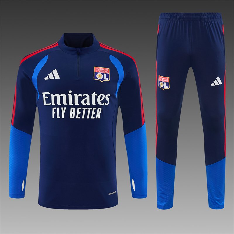 2026-27 Lyon Royal Blue Half-Zip Training Jersey