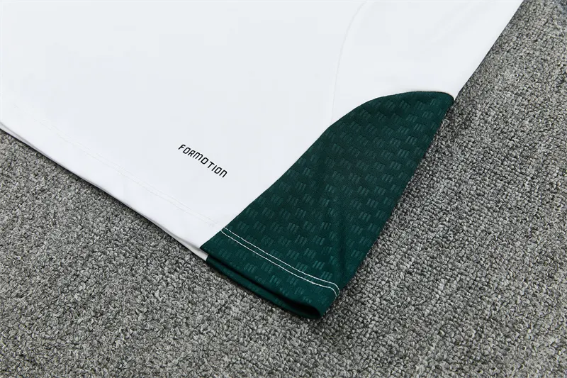 2026-27 Real Madrid White & Green Half-Zip Training Jersey