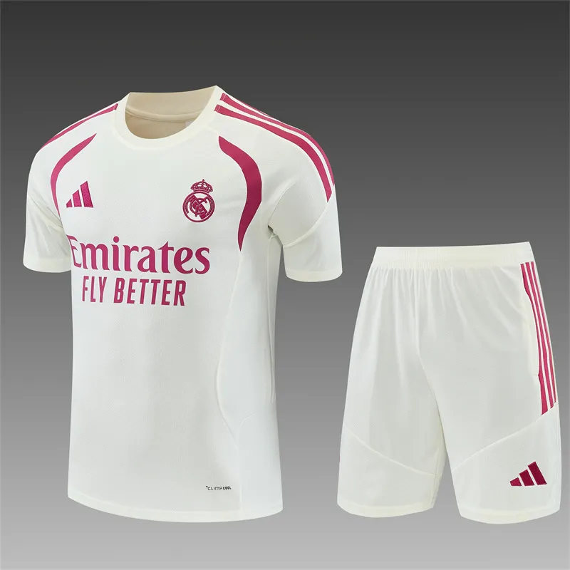 2026-27 Real Madrid Beige Short-Sleeve Training Jersey
