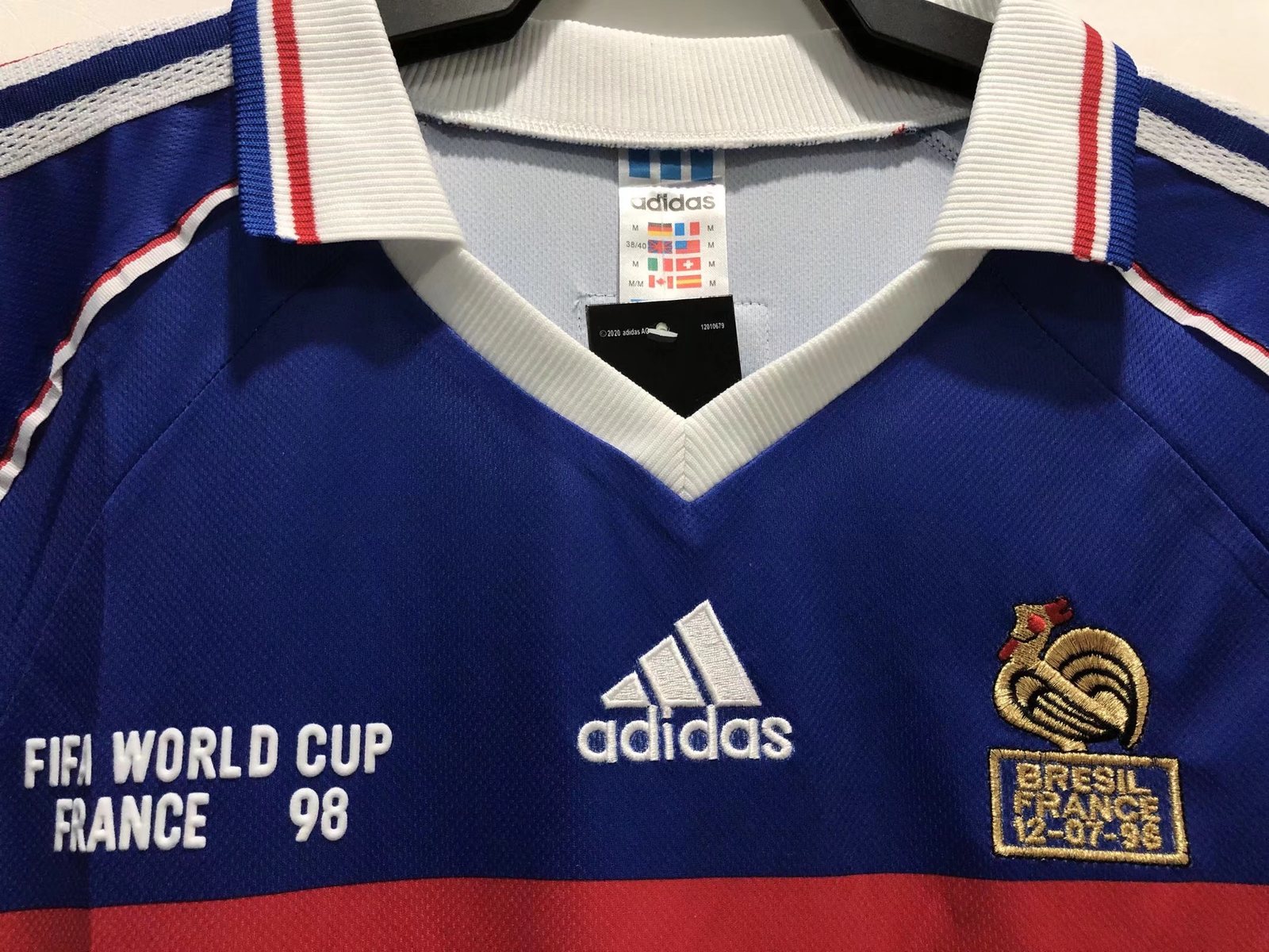 1998 France Home Long Sleeve Retro Jersey